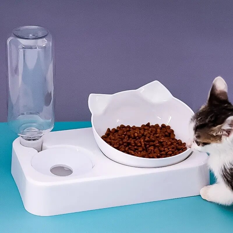 Tigela de Alimentação e Bebedouro Automático para Pets