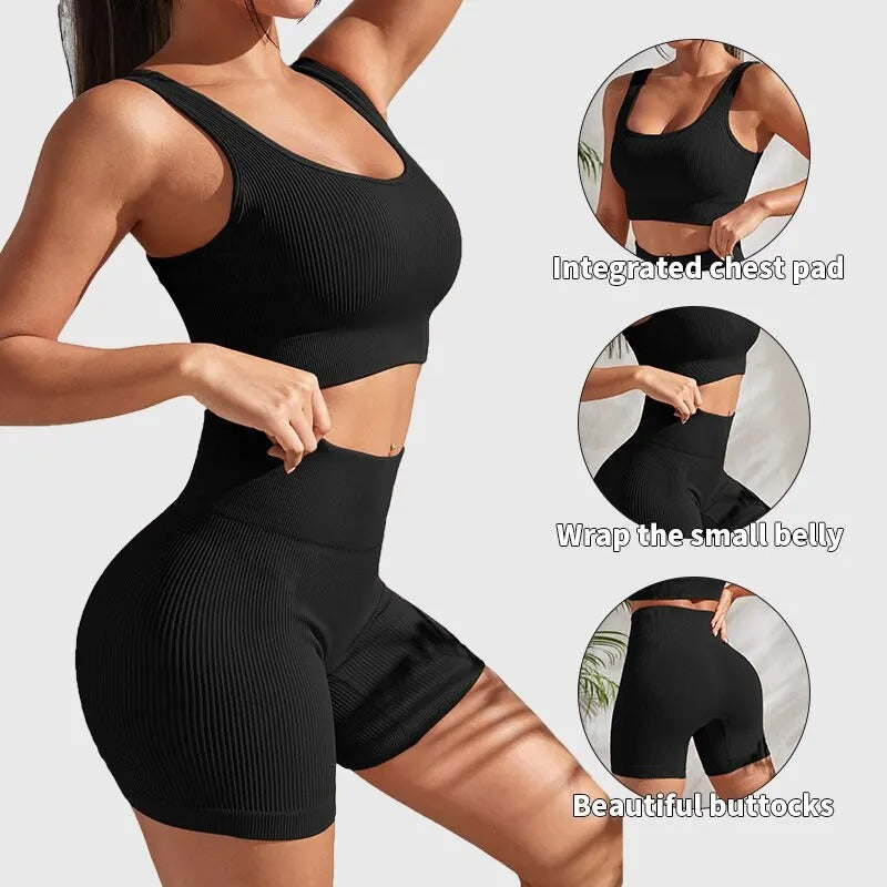 Conjunto de Yoga Sem Costura